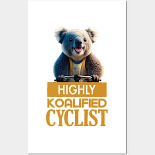 Just a Highly Koalified Cyclist Koala 4 Posters and Art